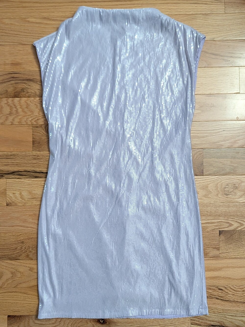 Anthropologie Shimmering Lavender Sequin Dress Sz L Lilac - Picture 2 of 9